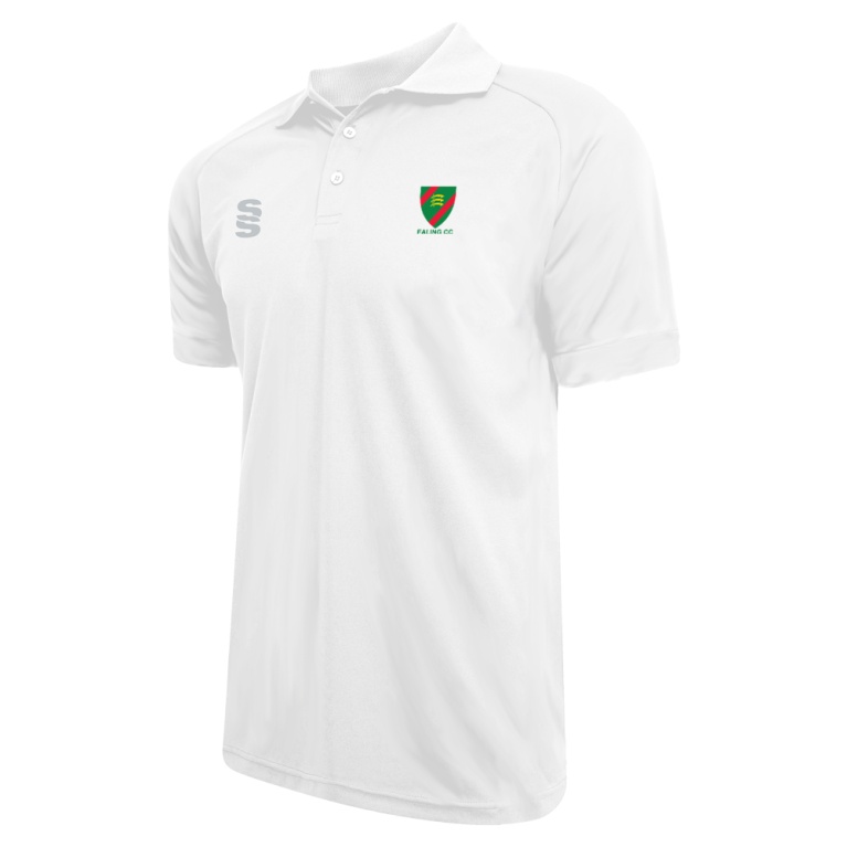 Ealing CC - Dual Solid Colour Polo - White - Unisex Fit