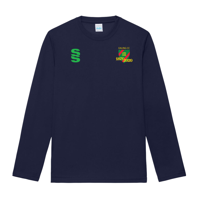 Ealing CC - Long Sleeve T-shirt - Navy - Unisex Fit