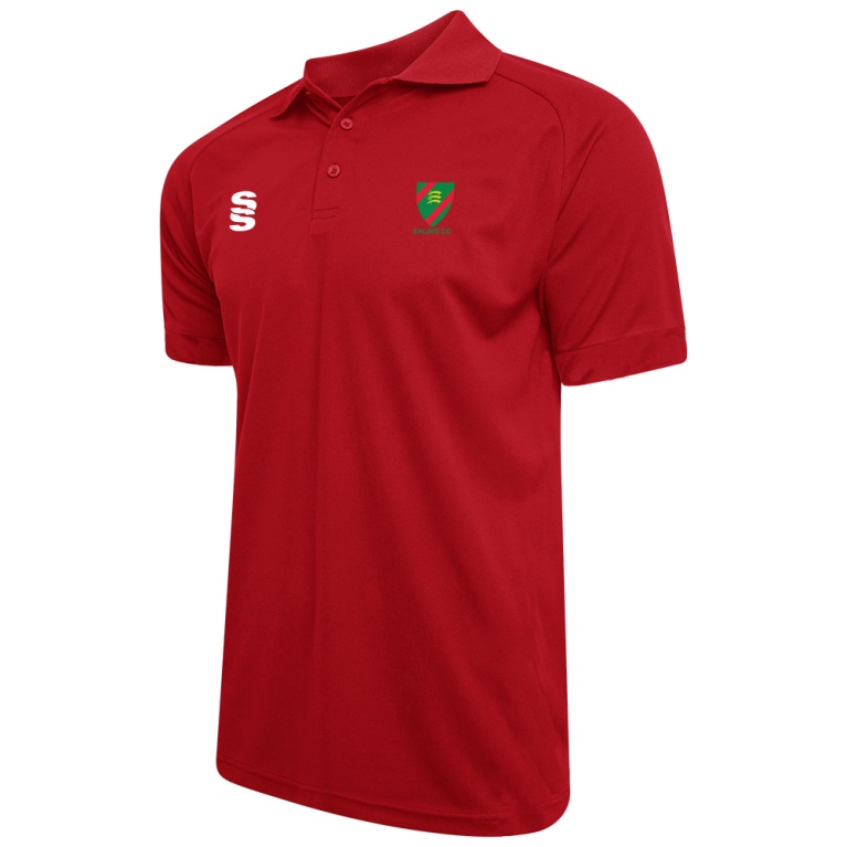 Women's Dual Solid Colour Polo : Red